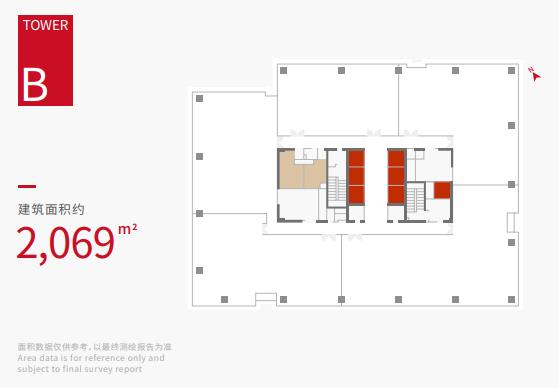 B塔楼标准层平面图